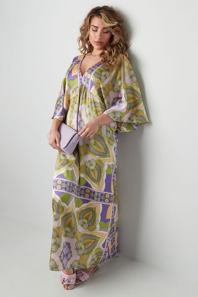Maxikleid Happy Print - orange/rot h5 Bild8